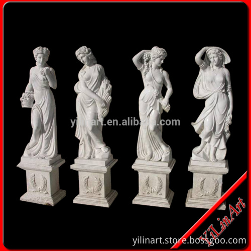 White Marble Four Season Goldness Statues(YL-R511)